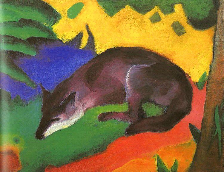 Franz Marc Blue Black Fox